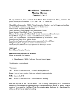 MRC Meeting Minutes October 5, 2015