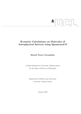 R-Matrix Calculations on Molecules of Astrophysical Interest Using Quantemol-N