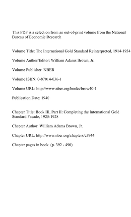 This PDF Is a Selection from an Out-Of-Print Volume from the National Bureau of Economic Research