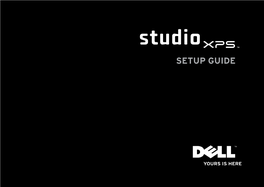 DELL STUDIO XPS 16 User Guide Manual Operating Instructions