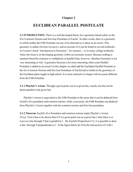 Euclidean Parallel Postulate