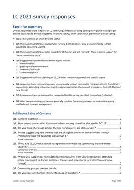 LC 2021 Survey Responses