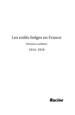 Les Exilés Belges En France