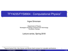 Computational Physics1