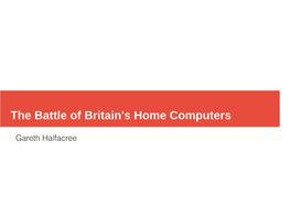 The Battle of Britain's Home Computers