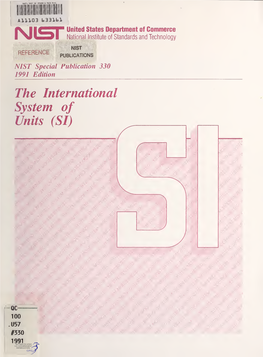 The International System of Units (SI)