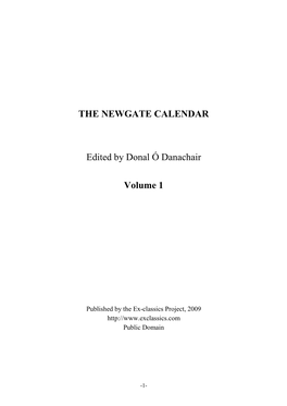 The Newgate Calendar