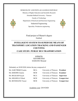 Intelligent System to Supervise Means of Transport: GPS and Passenger Counter Preface