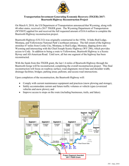 Transportation Investment Generating Economic Recovery (TIGER) 2017: Beartooth Highway Reconstruction Project