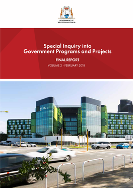 Special Inquiry Into Government Programs and Projects FINAL REPORT VOLUME 2 - FEBRUARY 2018