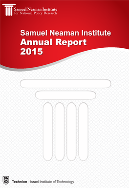 Samuel Neaman Institute Annual Report 2015