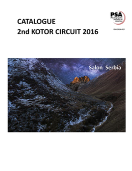 CATALOGUE 2Nd KOTOR CIRCUIT 2016 PSA 2016-027