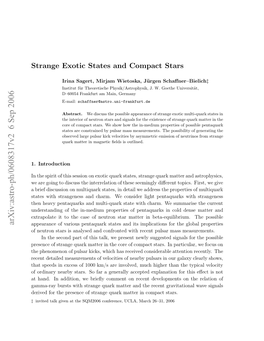 Strange Exotic States and Compact Stars 2