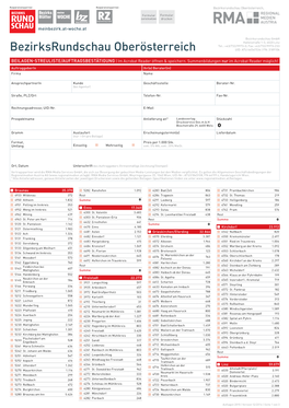 Bezirksrundschau Oberösterreich UID: ATU 64541534 | FN: 318910K