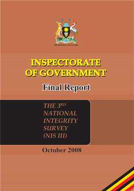 The 3Rd National Integrity Survey (Nis Iii)