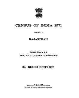 District Census Handbook 24-Bundi, Part X a & XB, Series-18, Rajasthan