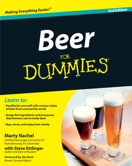 Beer for Dummies‰ 2ND EDITION