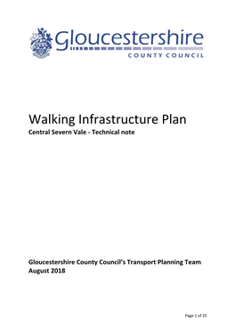 Walking Infrastructure Plan Central Severn Vale - Technical Note