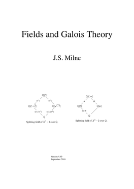 Fields and Galois Theory