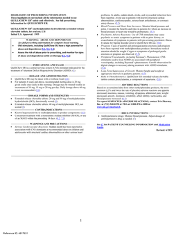 Full Prescribing Information for Quillichew ER