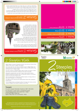 H0496 Two Steeples Walk Leaflet.Indd 1 01/02/2010 15:03 Church on Your Left