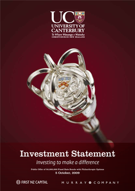 Investment Statement Investing to Make a Difference
