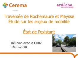 Traversée De Rochemaure Et Meysse Étude Sur Les Enjeux De Mobilité