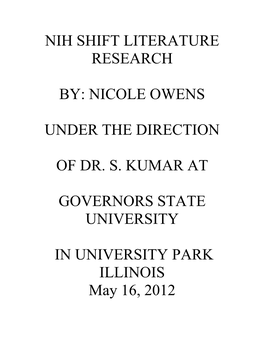 The NIH Shift Is a Chemical Shift of Substituents in Aromatic