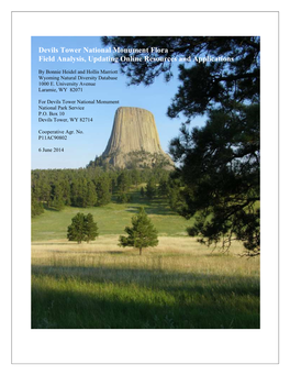 Devils Tower National Monument Flora – Field Analysis, Updating Online Resources and Applications