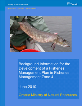 Background Information for the Development of a Fisheries