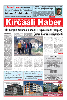 HÖH Gençlik Kollarının Kırcaali İl Teşkilatından 500 Genç Şeytan