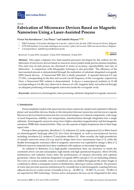 Fabrication of Microwave Devices Based on Magnetic Nanowires Using a Laser-Assisted Process