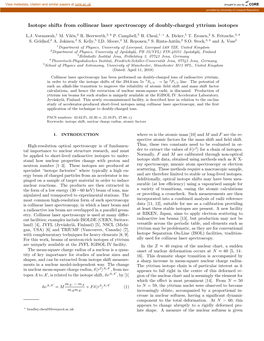 Isotope Shifts from Collinear Laser Spectroscopy of Doubly-Charged Yttrium Isotopes