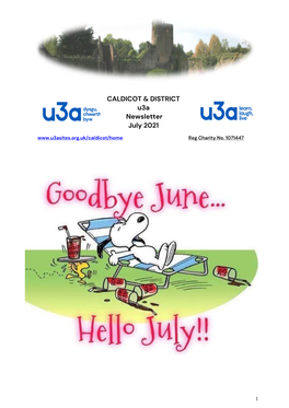 CALDICOT & DISTRICT U3a Newsletter July 2021