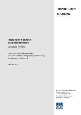 Interaction Between Colloidal Particles Literature Review
