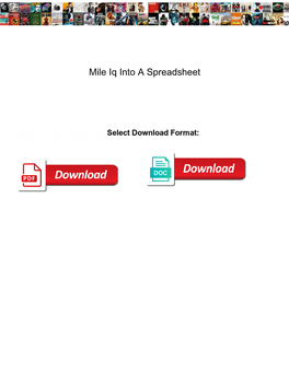 Mile Iq Into a Spreadsheet