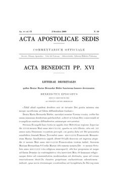 Acta Apostolicae Sedis