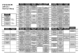 FOSDEM 2011 Schedule