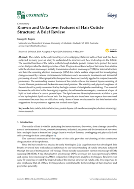 Known and Unknown Features of Hair Cuticle Structure: a Brief Review