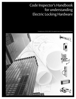 Code Inspector's Handbook for Understanding Electric Locking