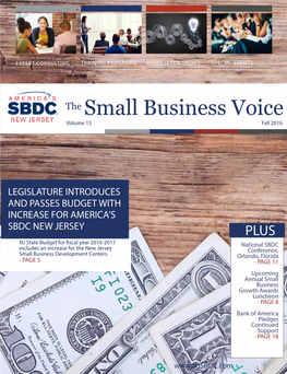 The Small Business Voice Volume 15 Fall 2016