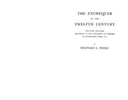 The Exchequer Twelfth Century