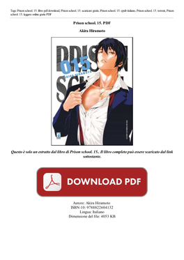 Prison School. 15. PDF LIBRO