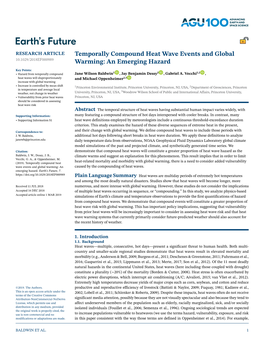 Temporally Compound Heat Wave Events and Global Warming