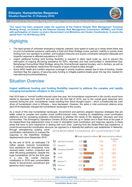 Ethiopia: Humanitarian Response Situation Report No