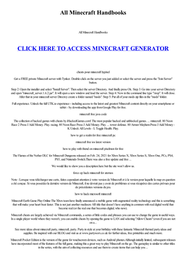 All Minecraft Handbooks