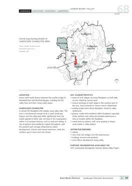 Area Summary Assessment Guidelines Evaluation LOWER BEANE