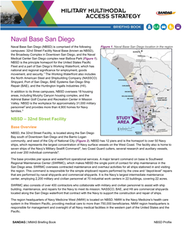Naval Base San Diego Naval Base San Diego (NBSD) Is Comprised of the Following Figure 1