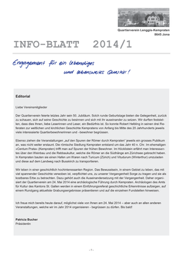 Info-Blatt 2014/1
