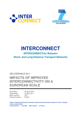 INTERCONNECT Interconnection Between Short- and Long-Distance Transport Networks